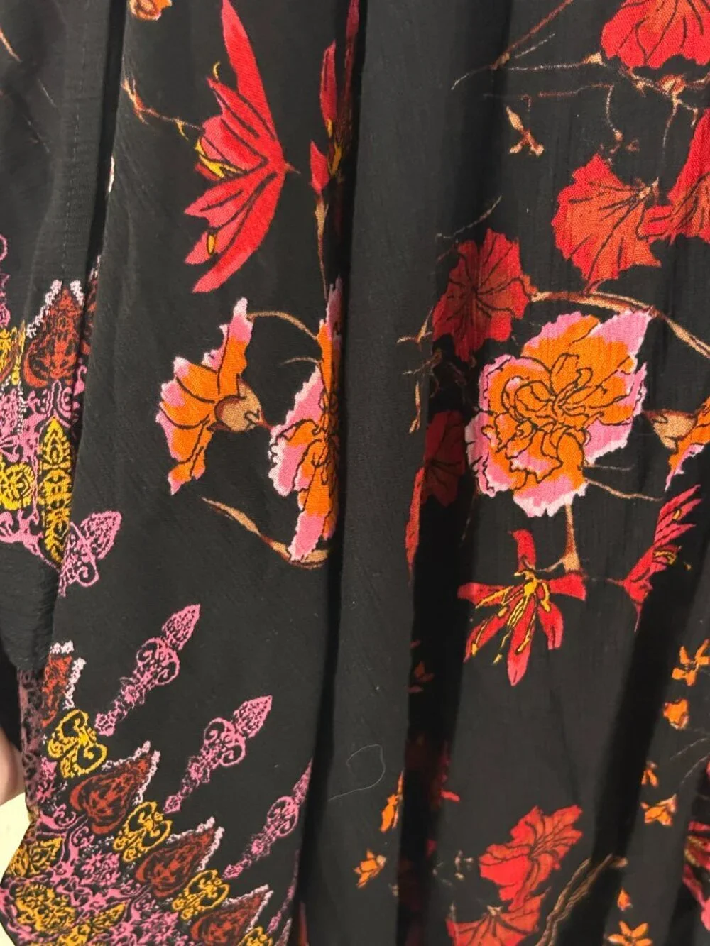 Anna Ava Kimono Womens OS One Size Floral Lightweight Draped Flowy Boho